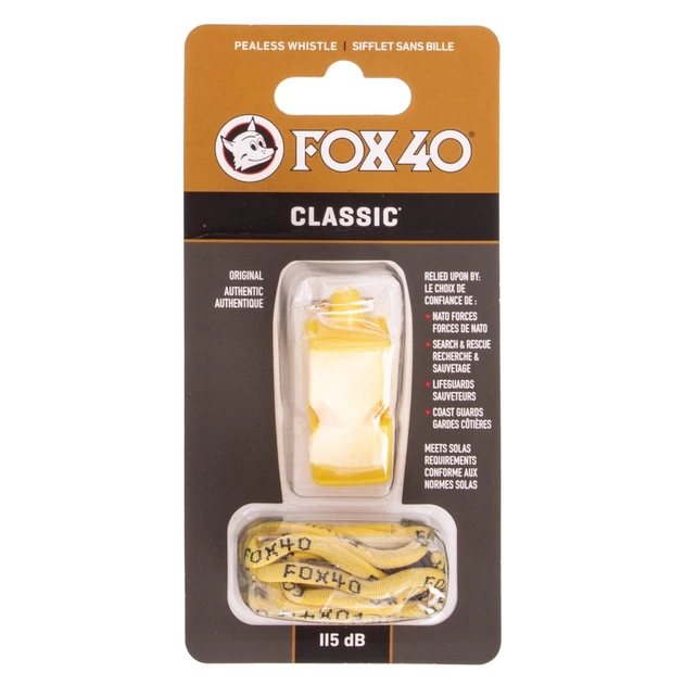 Свисток судейский FOX40 Classic пластиковый Желтый (FFM0000373)