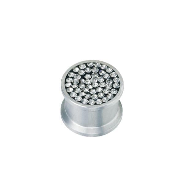 Тунель-плаг двосторонній стрази/гладке BPSJ07 6 мм