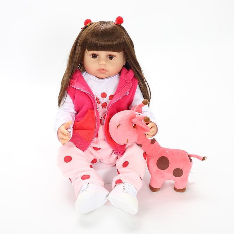 Кукла Reborn Настя винил-силиконовая с соской/бутылочкой 55 см (2172694615)