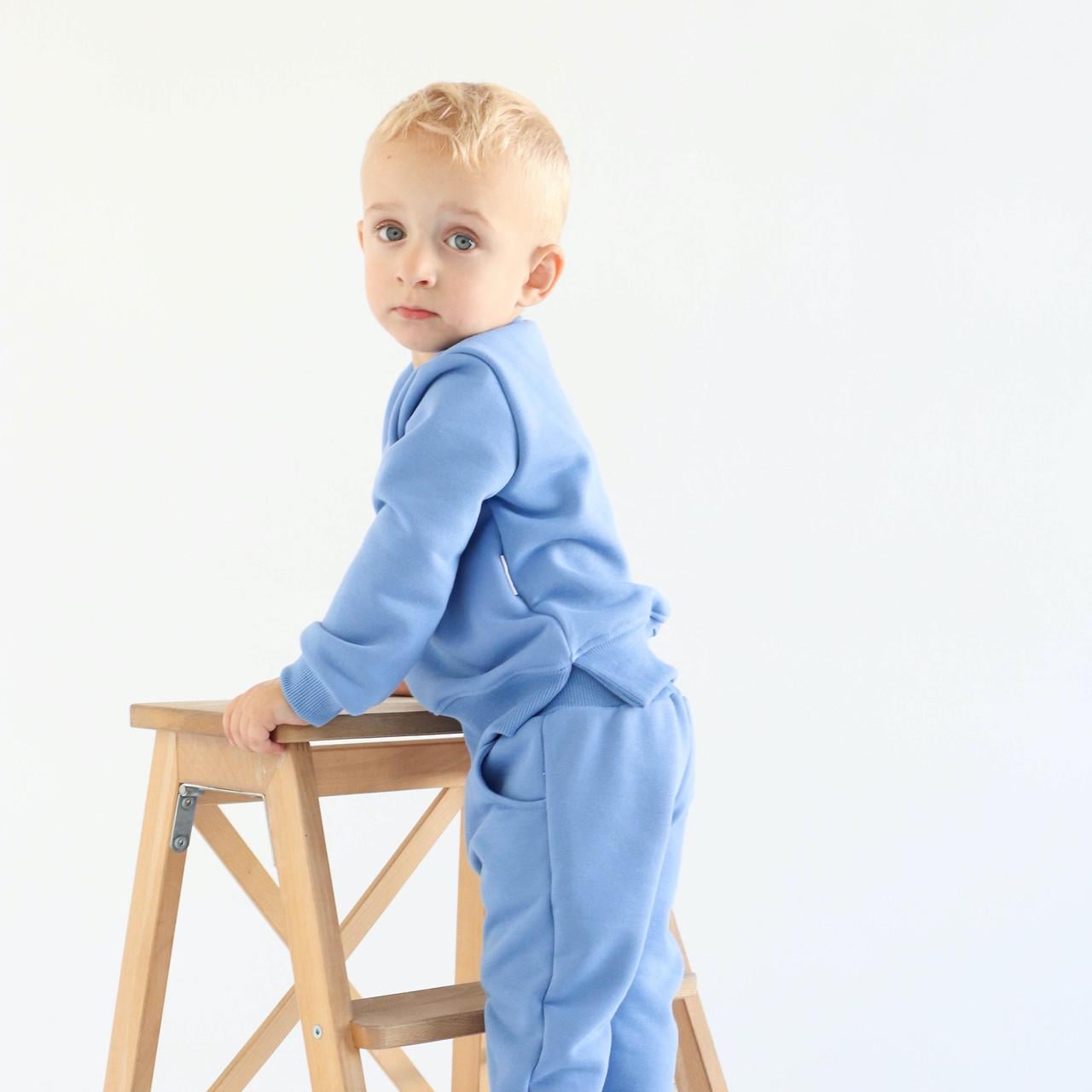 Костюм футер ELA Basic унисекс трикотаж 92 см Голубой