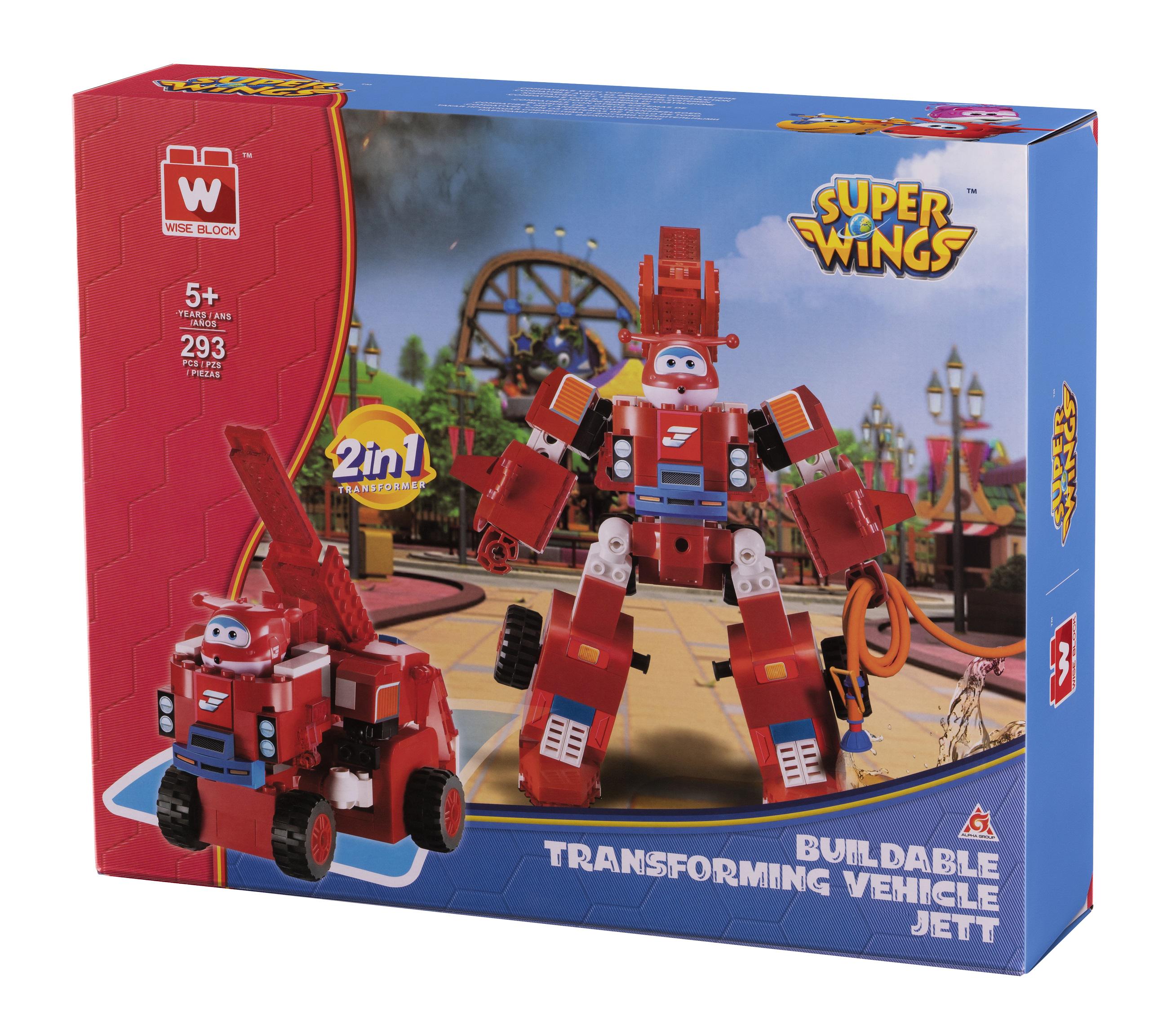 Конструктор Super Wings Small Blocks 2в1 Buildable Transforming Vehicle Jett (EU385005) - фото 7