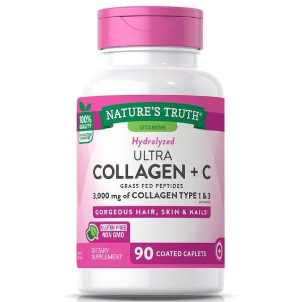 Колаген і вітамін С Nature's Truth Ultra Collagen C 3000 mg 90 coated caplets - фото 1