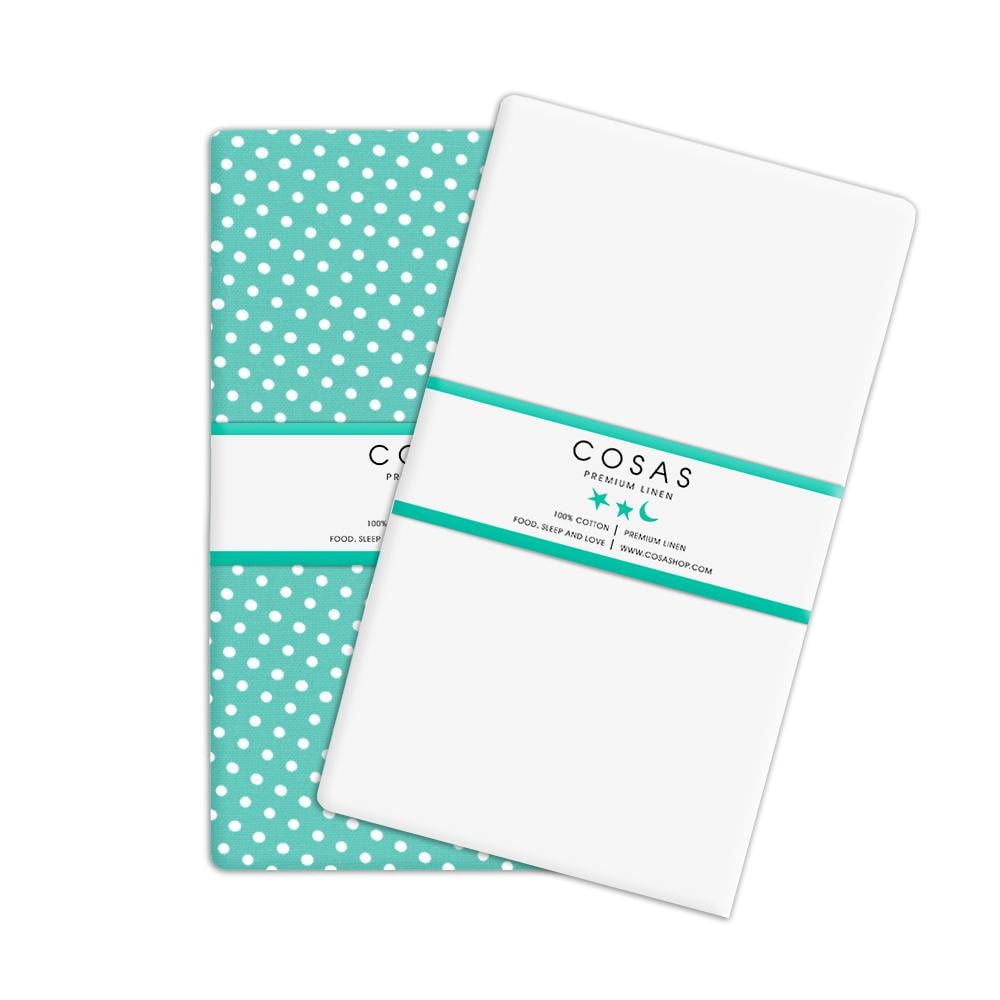 Набір простирадл Cosas Drop Mint White 155х240 см 2 шт. (4822052024164)