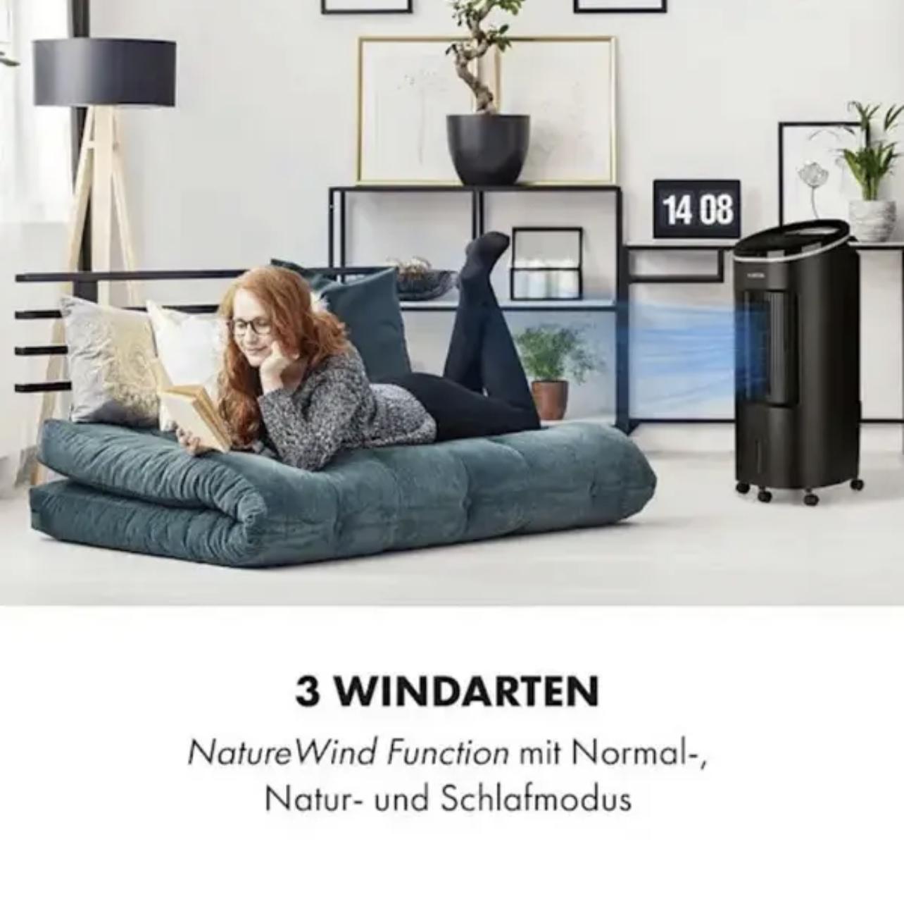 Охолоджувач-вентилятор Klarstein IceWind Plus 4в1 пульт дистанційного керування 330 м3/год - фото 6 Охолоджувач-вентилятор Klarstein IceWind Plus 4в1 пульт дистанційного керування 330 м3/год - фото 6