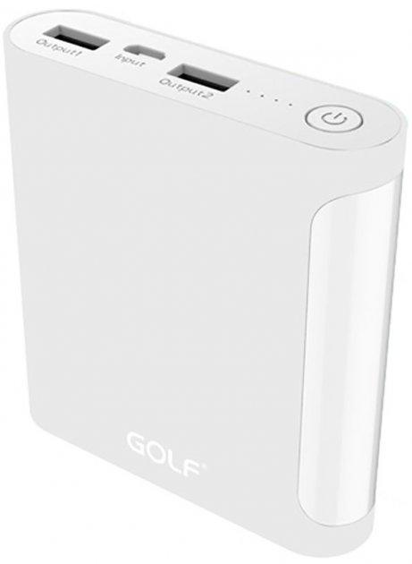 Зовнішній акумулятор Golf GF-D14 10000 mAh Білий (ftlx-650) - фото 1