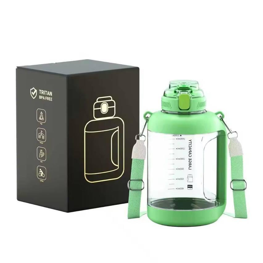 Пляшка тританова зі зручною ручкою та горлом 2200 мл Зелений (2855033608)