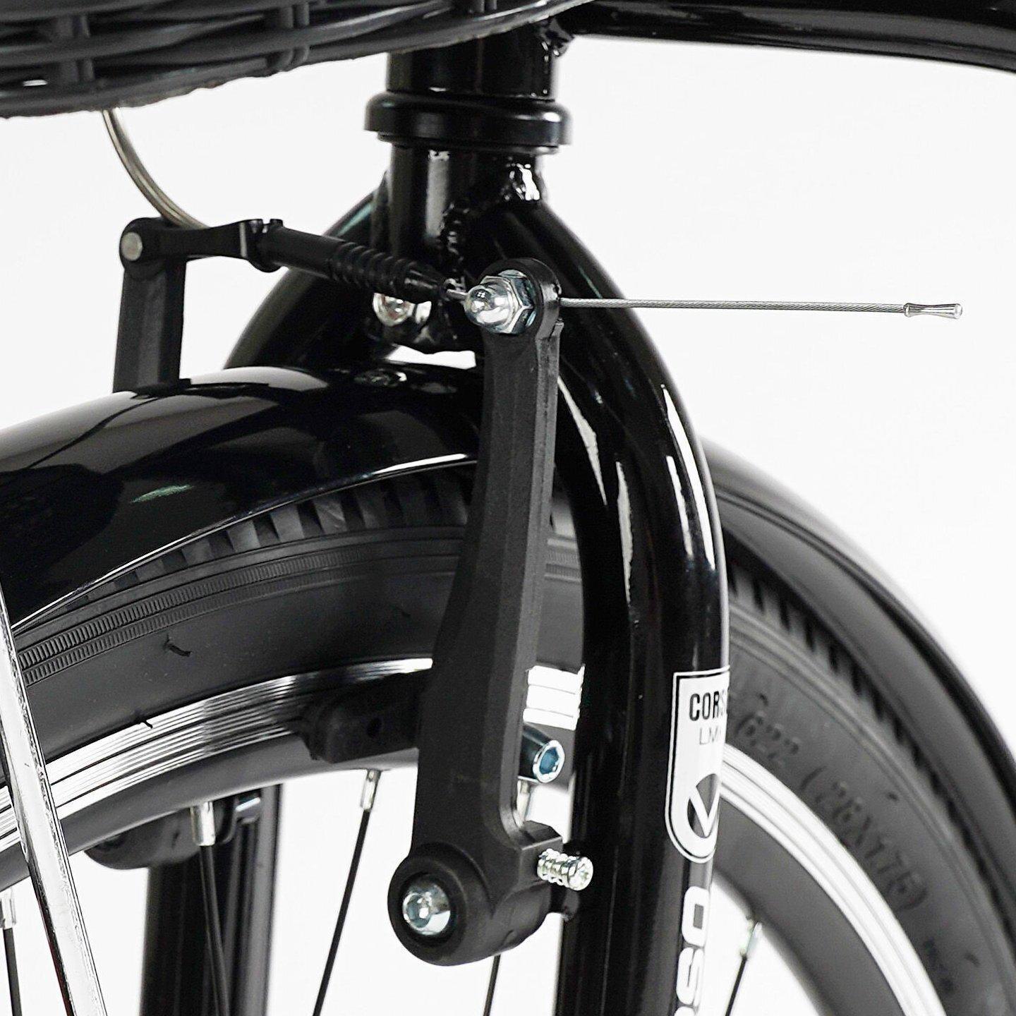 Велосипед городской Corso Fortuna с корзиной и багажником рама 20"/28" Черный - фото 4 Велосипед городской Corso Fortuna с корзиной и багажником рама 20"/28" Черный - фото 4