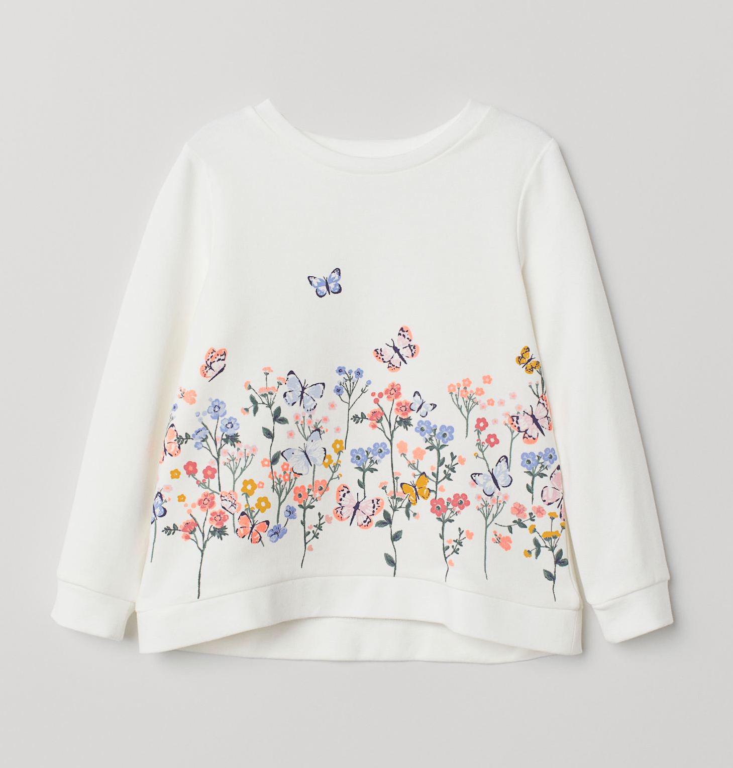 Свитшот для девочки H&M 110-116 размер белый 0690954001