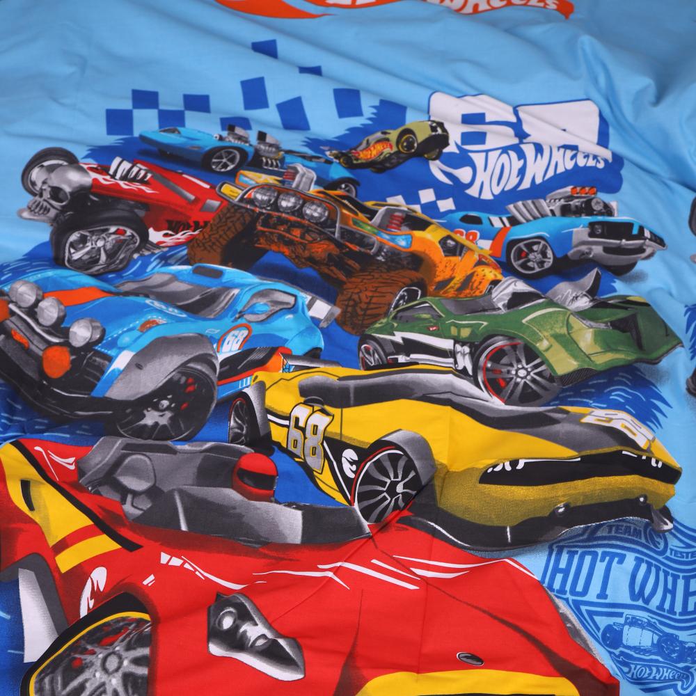 Комплект постільної білизни PaniPava Машинки Hot Wheels бязь 155х215 см (10100713) - фото 3