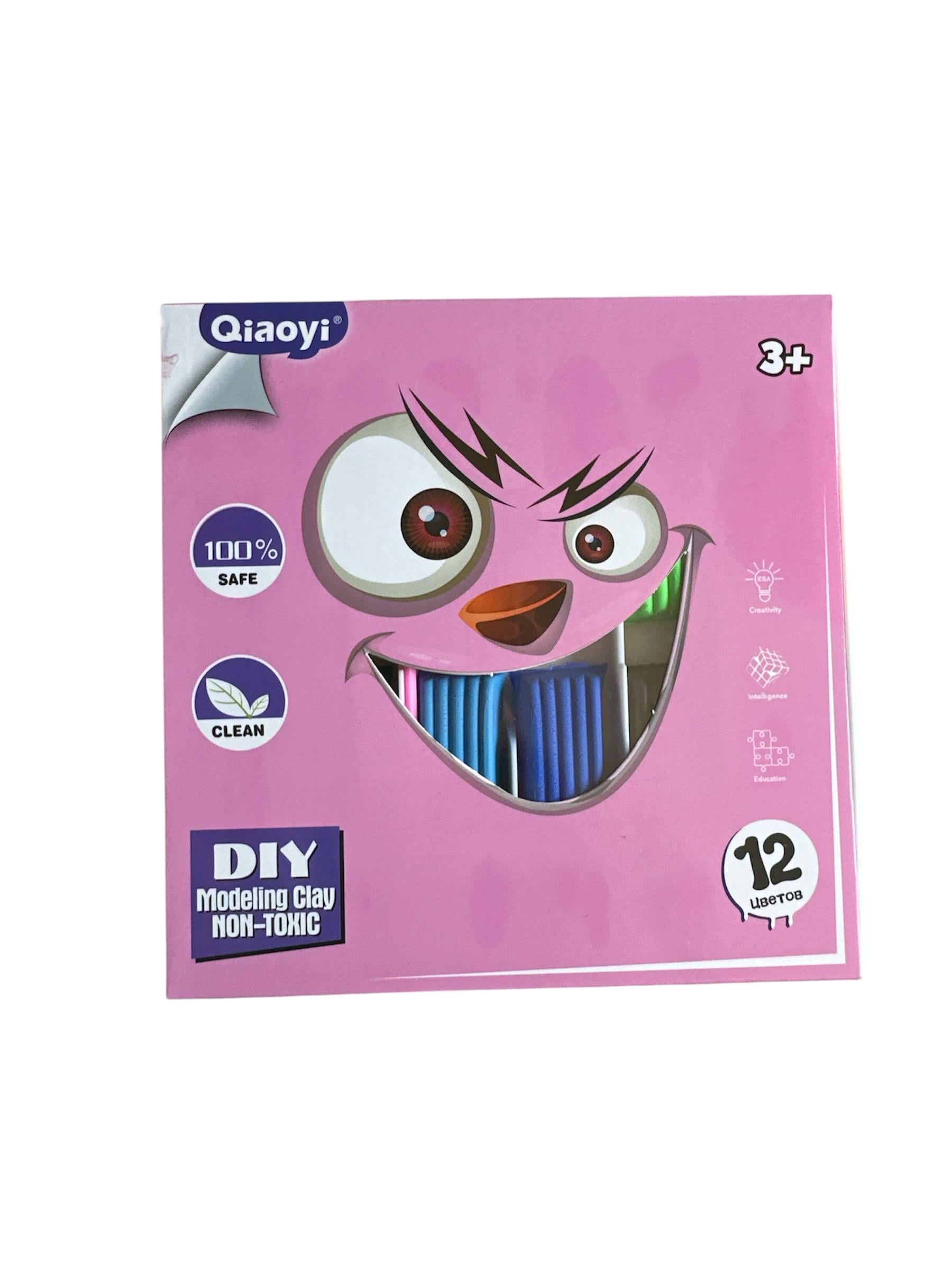 Пластилин Qiaoyi 1125 12 цветов 240 г (28456802)