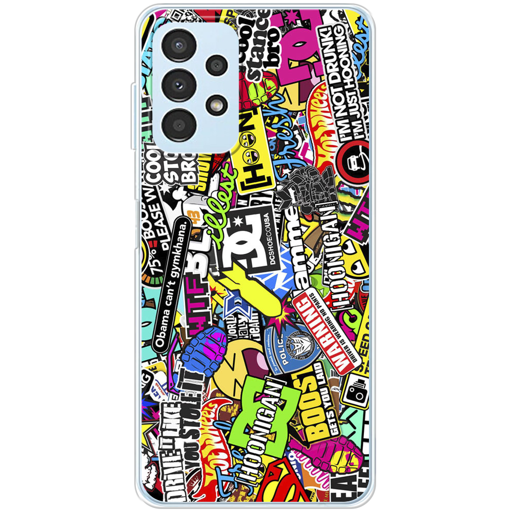 Чехол BoxFace Samsung Galaxy A32 5G (A326) Multicolored Inscriptions Прозрачный силикон (44333-up880-44333)