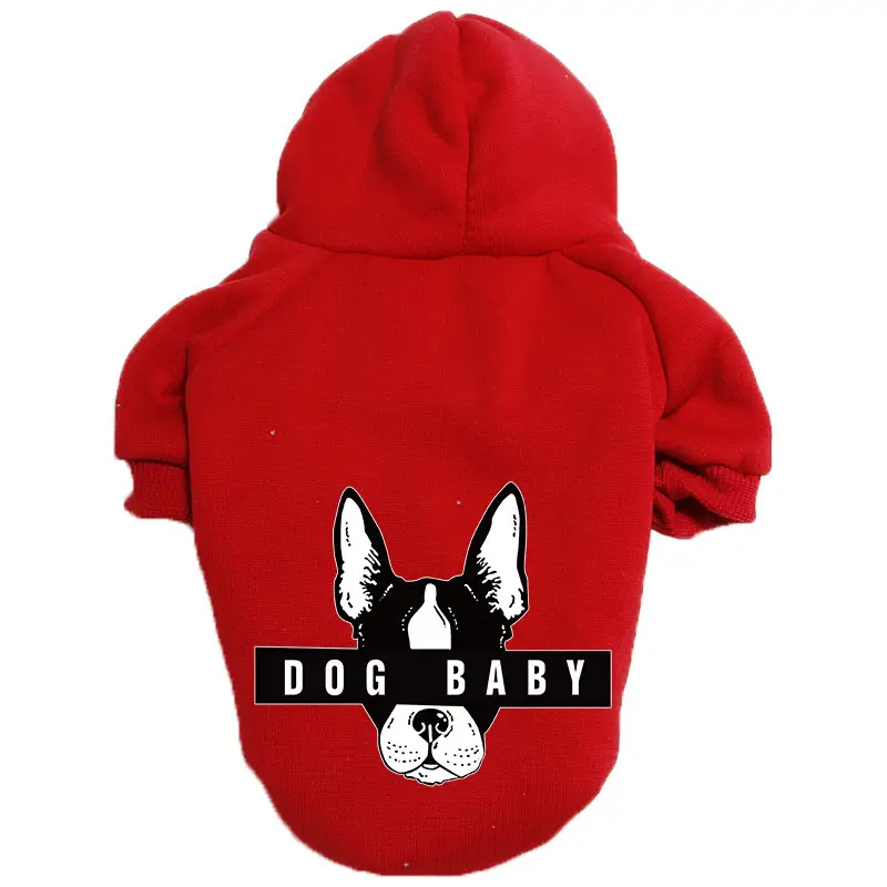 Толстовка для собак на флісі з написом "Dog baby" XXXL Червоний (2053960440)