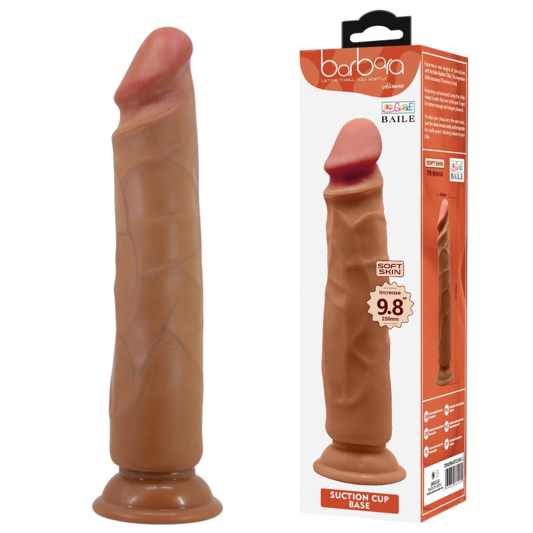 Фаллоимитатор дилдо Barbara Alcmene 9 LyBaile 8 дюймов реалистичный на присоске Коричневый