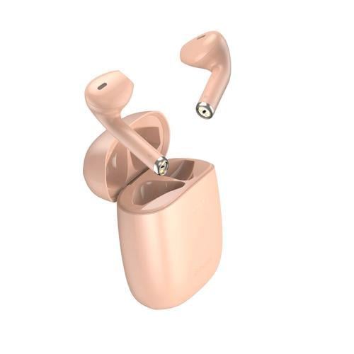 Наушники беспроводные, гарнитура с кейсом BASEUS Encok W04 Pro Bluetooth Розовые