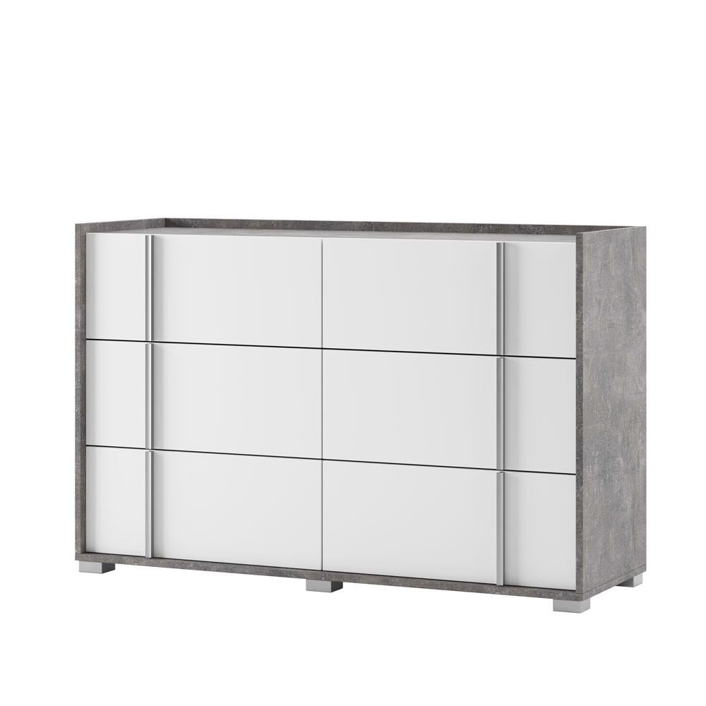 Комод Алекса 3 ящика+3 ящика Нимфея альба (000-000-575)