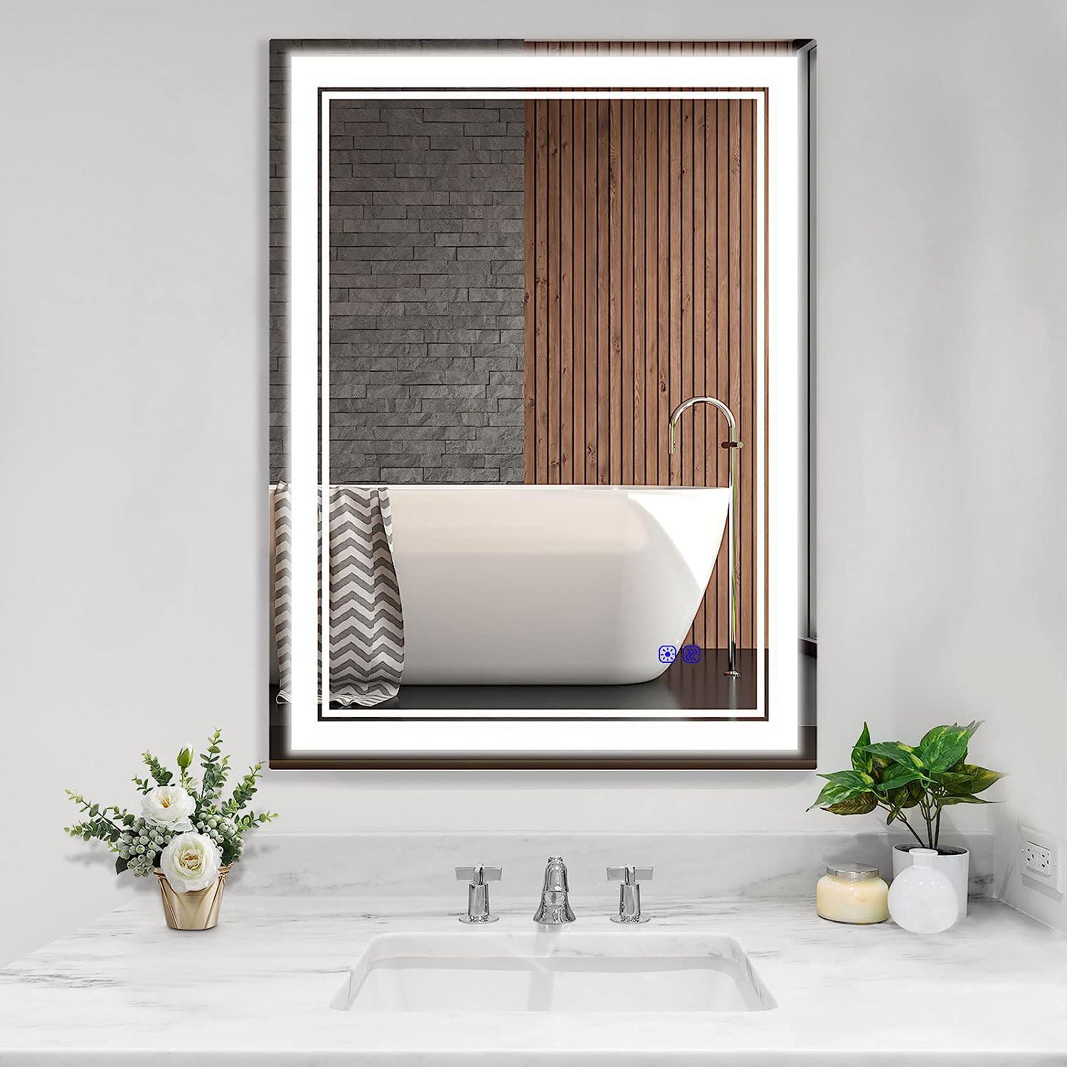 Зеркало Dim Dzerkal VALLE с LED-подсветкой/сенсорным управлением/подогревом 80х160 см (12235)