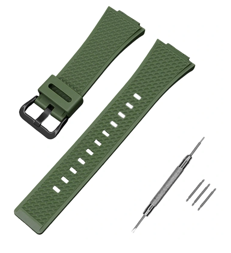Ремінець для Casio G-Shock GA-100/110 Army Green BK (3936) Ремінець для Casio G-Shock GA-100/110 Army Green BK (3936)