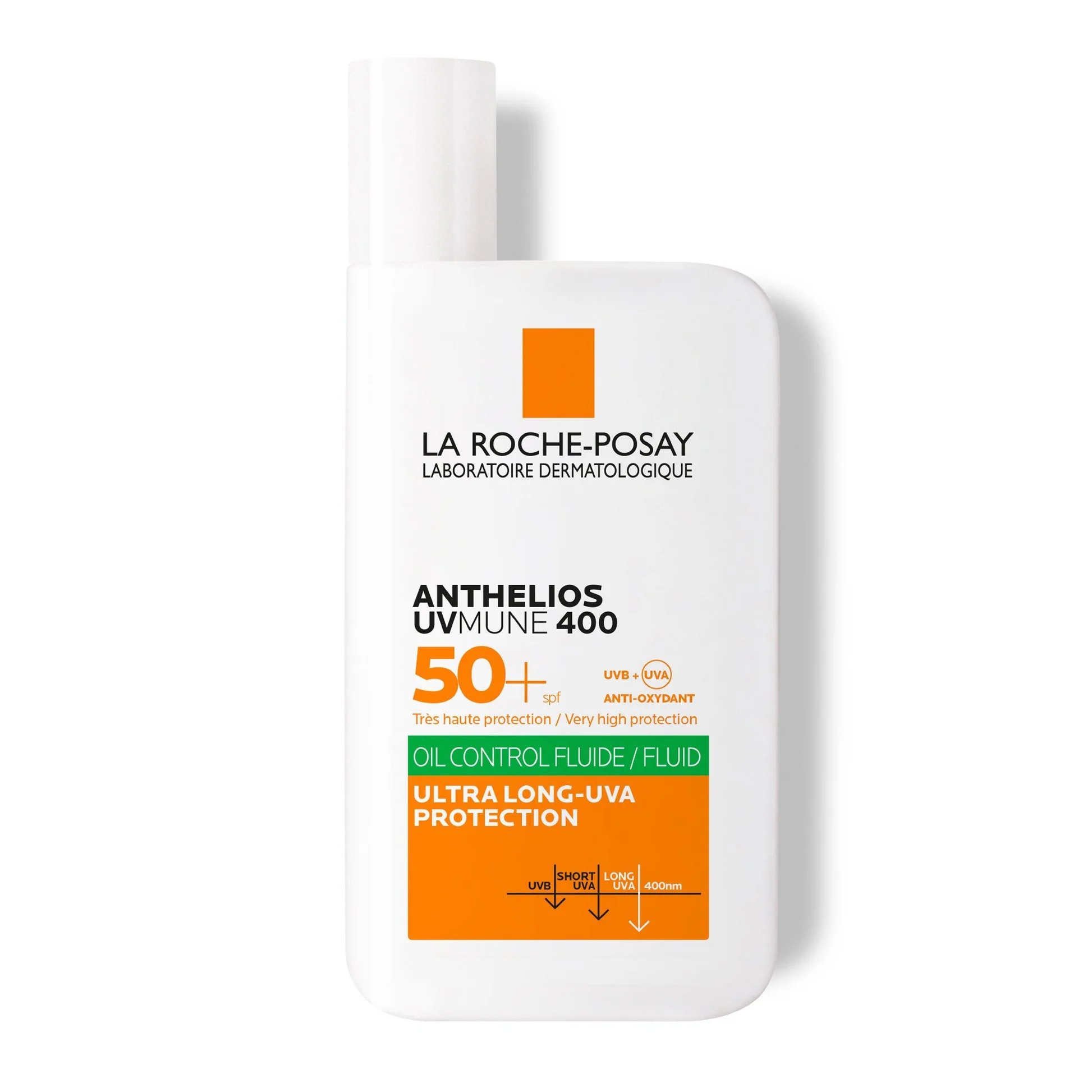 Солнцезащитный флюид для жирной/чувствительной кожи La Roche-Posay Anthelios UVmune 400 SPF 50+ 50 мл (24972867)