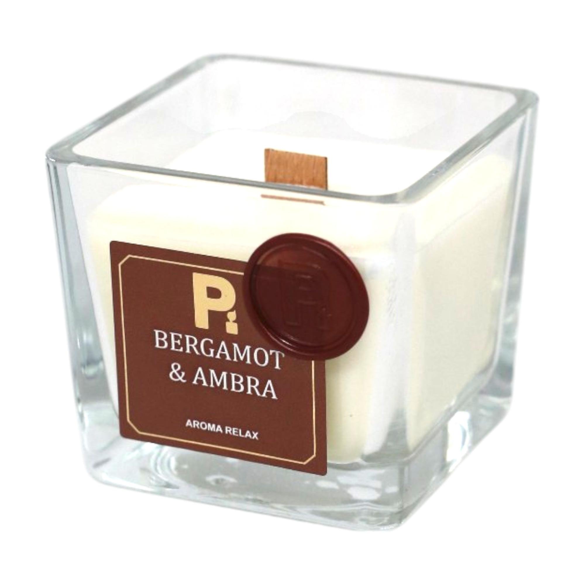 Свеча в стакане соевая Pako Bergamot&Ambra 7x7 см (НФ-00007787)