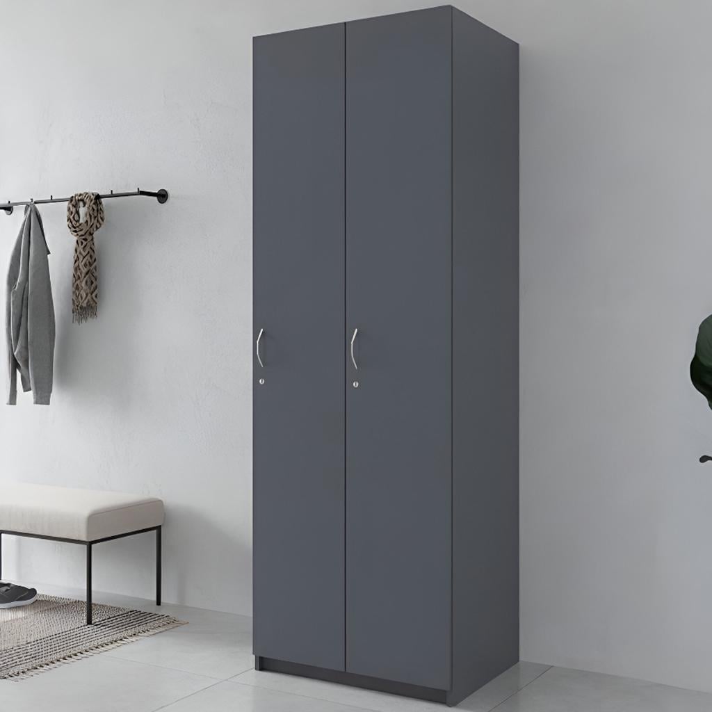 Раздевалка Doros 2-х секционная 2 ДСП 60х52х180 см Графит (DRS-011613)
