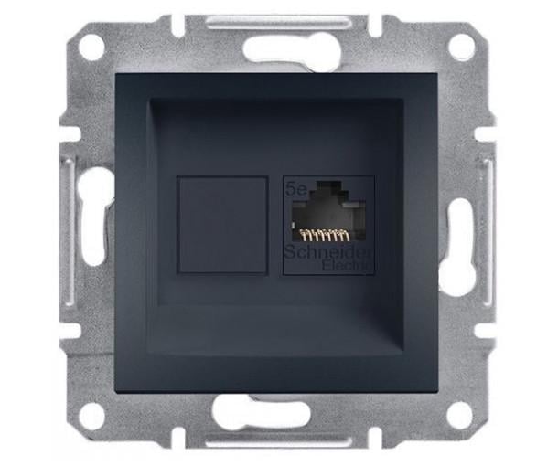 Розетка компьютерная Schneider Asfora Антрацит (EPH4300171)