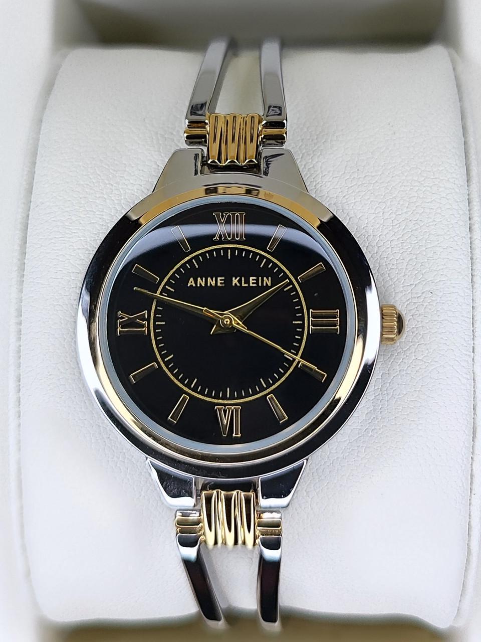 Наручные часы женские Anne Klein AK/1441BKTT с черным циферблатом и стальным браслетом