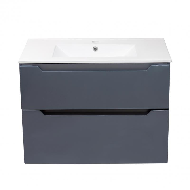 Комплект Q-tap Scorpio 810х585х460 Graphite тумба подвесная + раковина врезная QT1472TPВ8023080CG (13746)