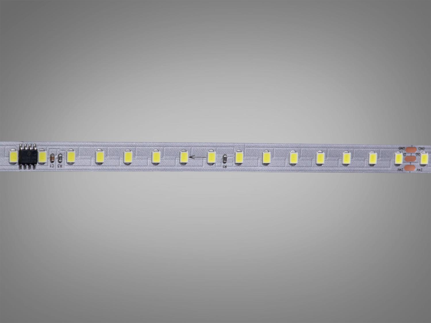 Світлодіодна стрічка адресна 24 В 126 діодів на метр 8 мм Холодний білий (PWS24-2835-126-CW-20-8) - фото 3