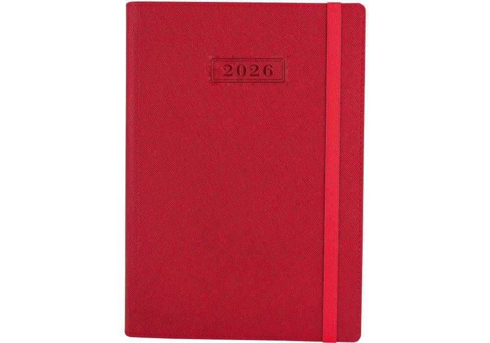 Дневник датированный 2026 Optima Cross A5 352 стр. Красный (O25235-03)
