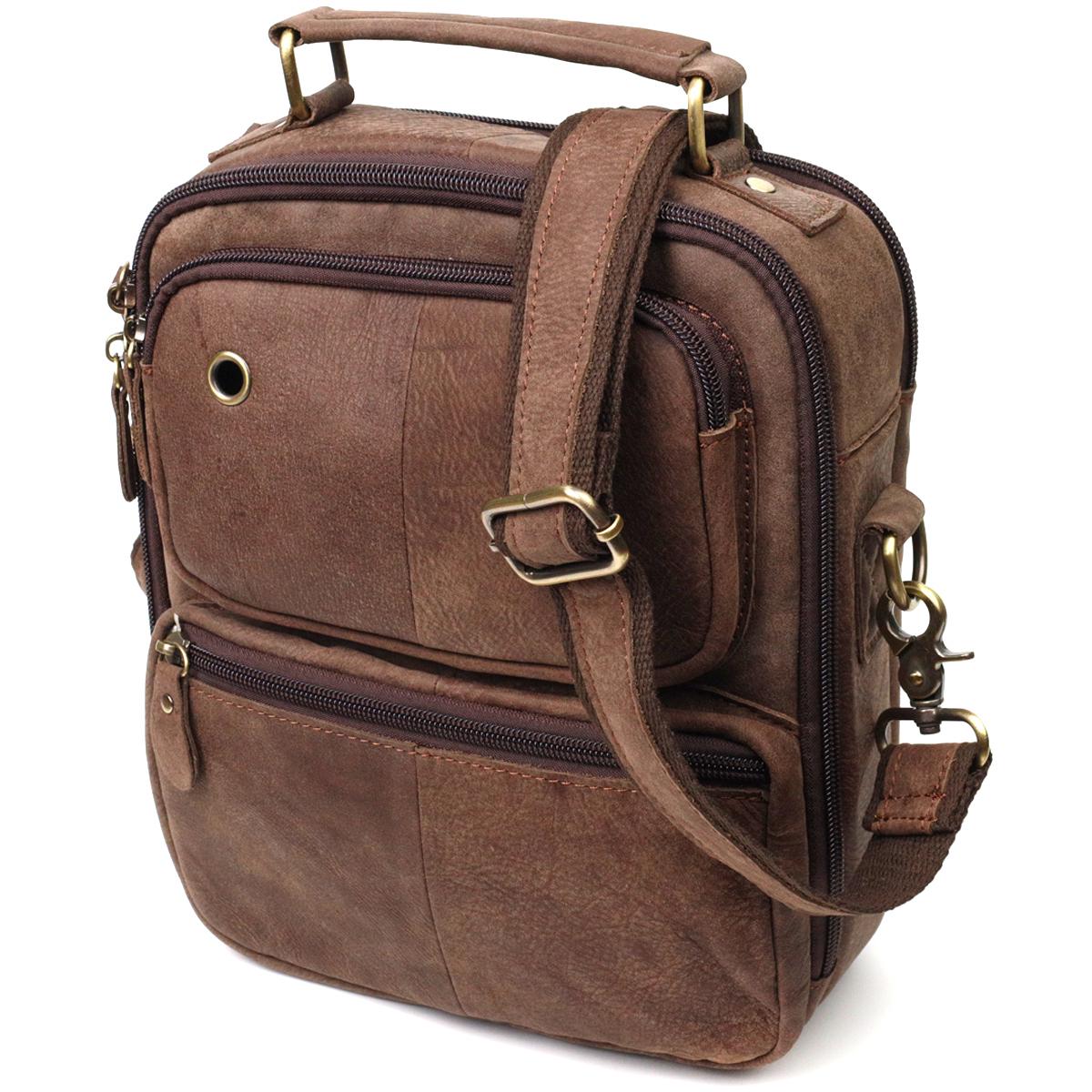 Мужская сумка Vintage Bag 22250 из мягкой кожи Коричневый Мужская сумка Vintage Bag 22250 из мягкой кожи Коричневый