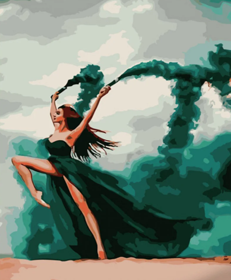 Картина по номерам Strateg В зеленом дыме 40x50 см (GS745)