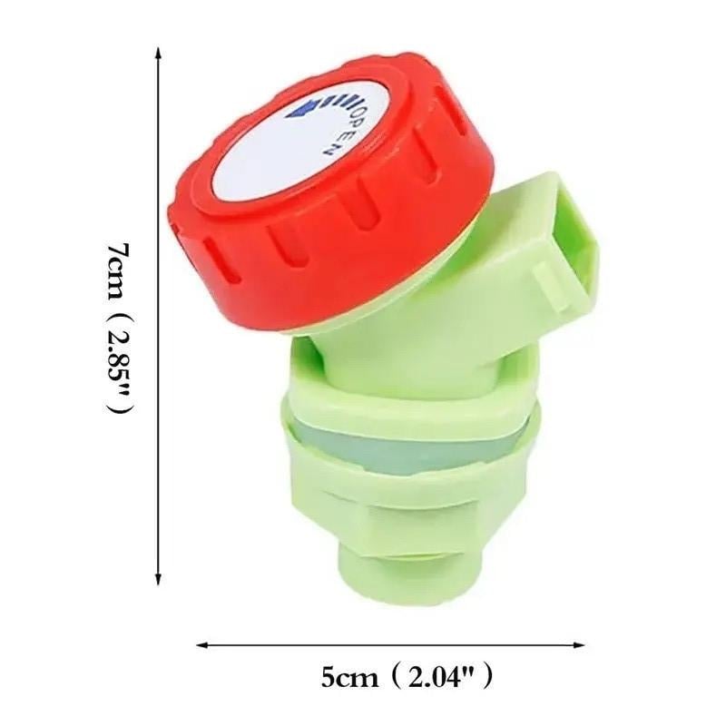 Кран пластиковый для рукомойника емкости канистры 20 мм Зеленый - фото 3