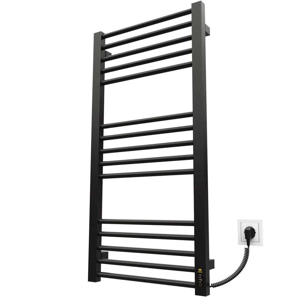 Полотенцесушитель электрический KOSSER Стэп ER с таймером 1000х500 мм Черный