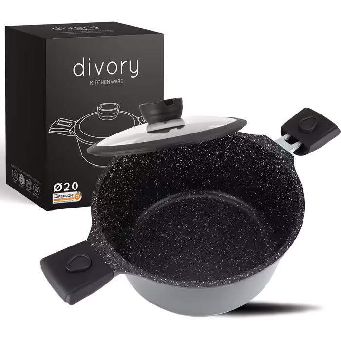 Кастрюля DIVORY со съемными ручками и крышкой 20 см 3 л Кастрюля DIVORY со съемными ручками и крышкой 20 см 3 л