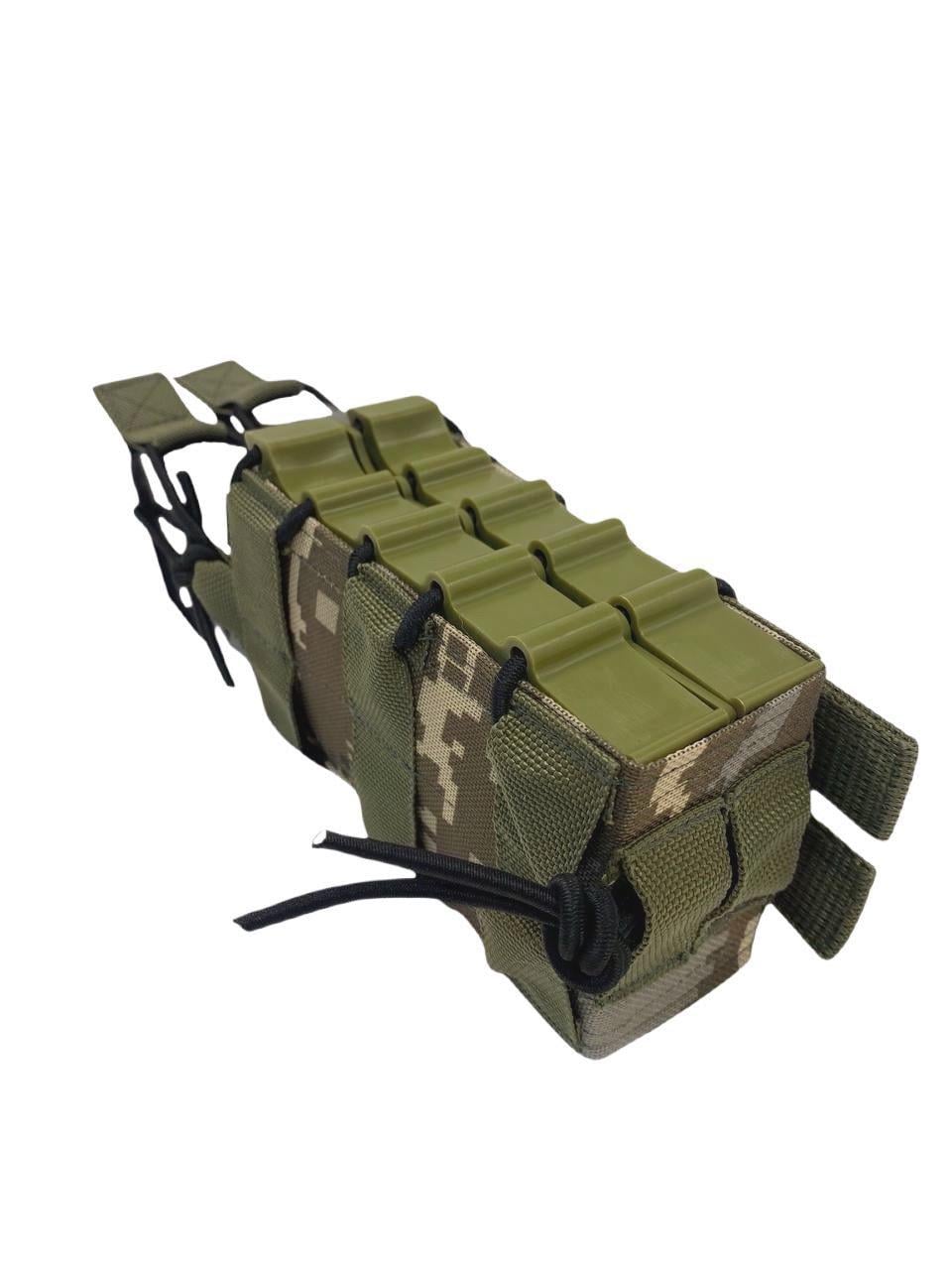 Подсумок для магазина АК открытый двойной с жестким боковым каркасом Пиксель (23599893)