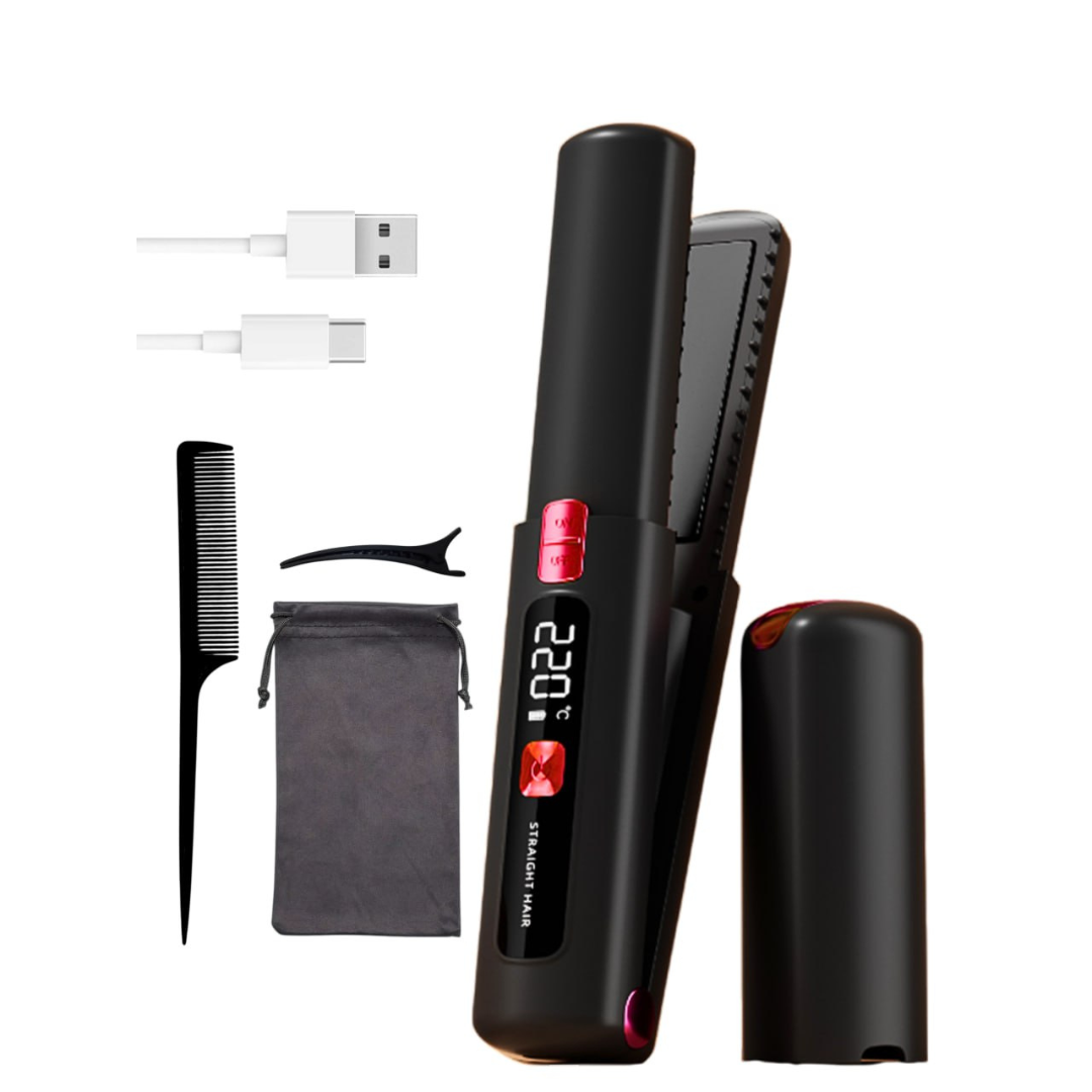 Стайлер-выпрямитель для волос беспроводной керамический Черный (29544562) Стайлер-выпрямитель для волос беспроводной керамический Черный (29544562)