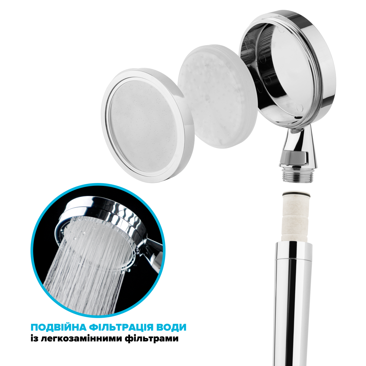 Душевая воронка фильтрующая Drop SPA1F-NANO100F с NANO SPA потоком и фильтрами (217354) - фото 2