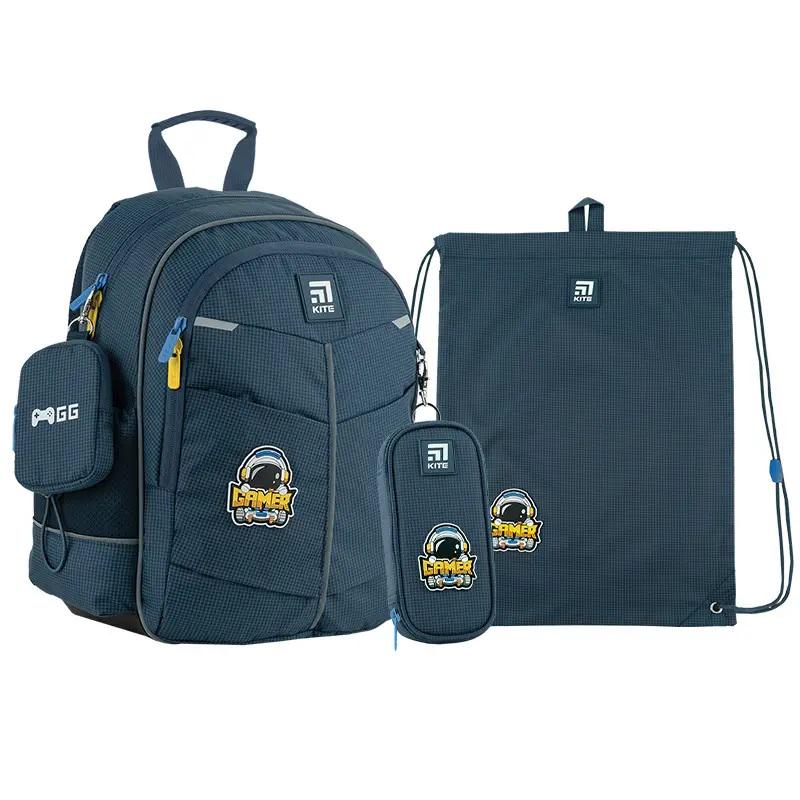 Школьный рюкзак KITE SET K24-771S-3 Good Game с пеналом и сумкой для обуви (994225)