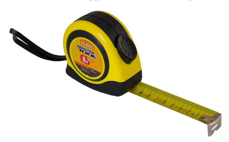 Рулетка з фіксатором Mastertool 8 м 25 мм (65-8025)