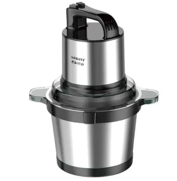 Чопер кухонный Sokany SK-7028 с чашей на 3,5 л Стальной Чопер кухонный Sokany SK-7028 с чашей на 3,5 л Стальной
