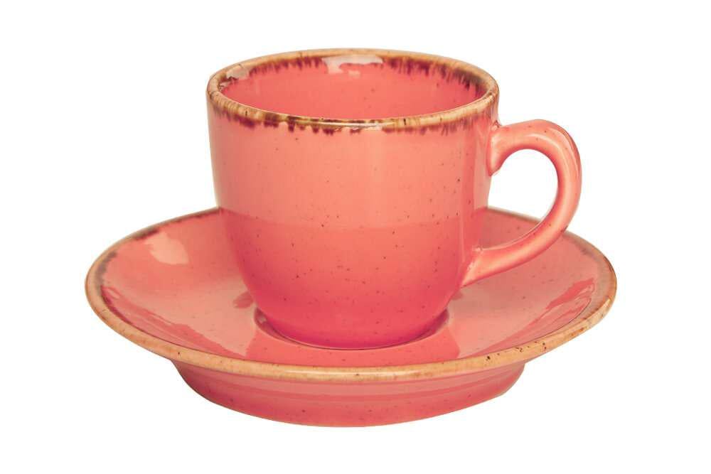 Чашка кавова з блюдцем Porland Seasons 80 мл Orange (212109.O)