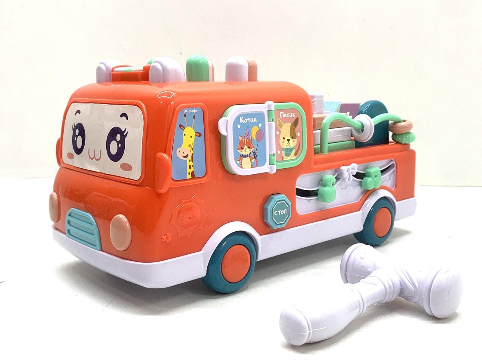 Автобус интерактивний TK Group сказки/песни/стихи/сортер/мини-игры украинское озвучивание Красный (TK-32602) - фото 5