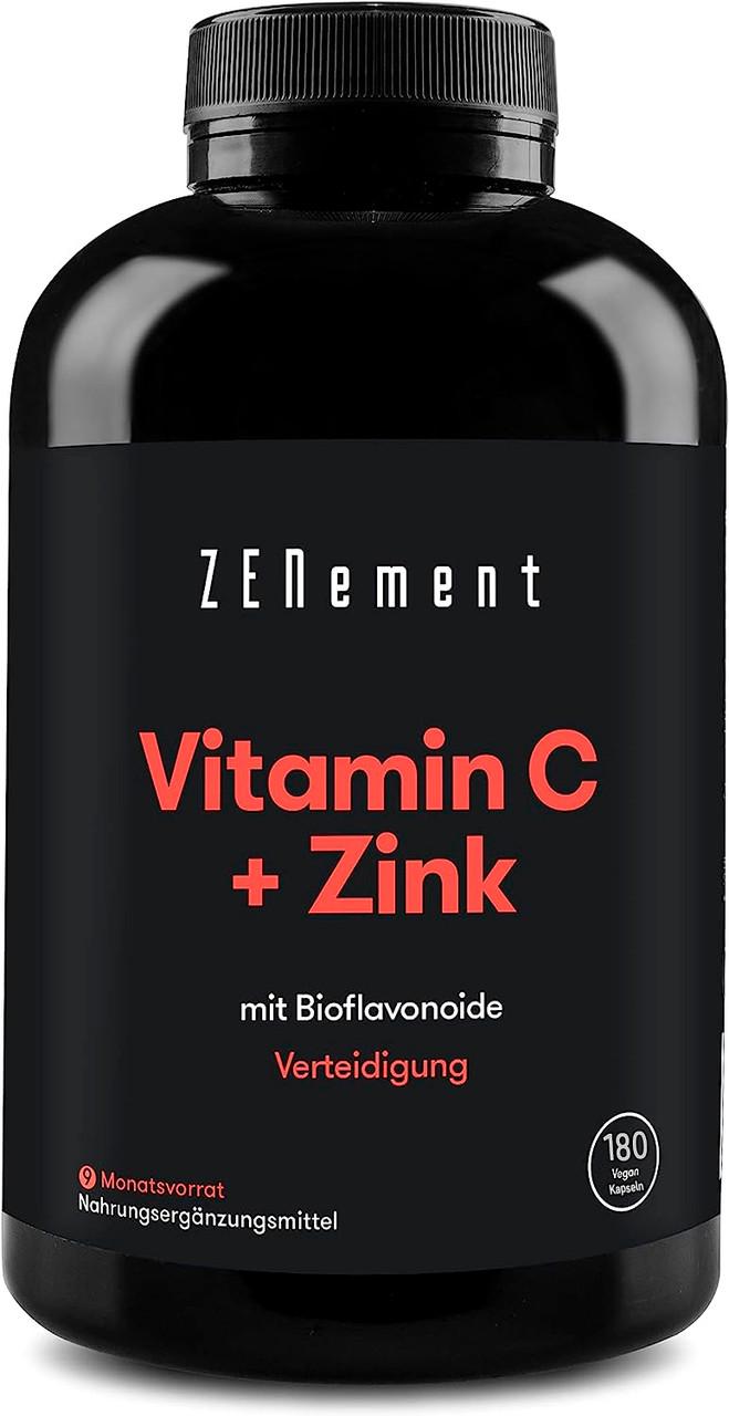 Витамины для иммунитета Zenement Витамин С 1000 мг/цинк 180 капс. (5009650)
