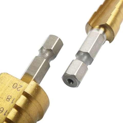 Набір свердел Bigstren ступінчастих крокових 3-12/4-12/4-20 мм 3 шт. (12063209) - фото 3 Набір свердел Bigstren ступінчастих крокових 3-12/4-12/4-20 мм 3 шт. (12063209) - фото 3