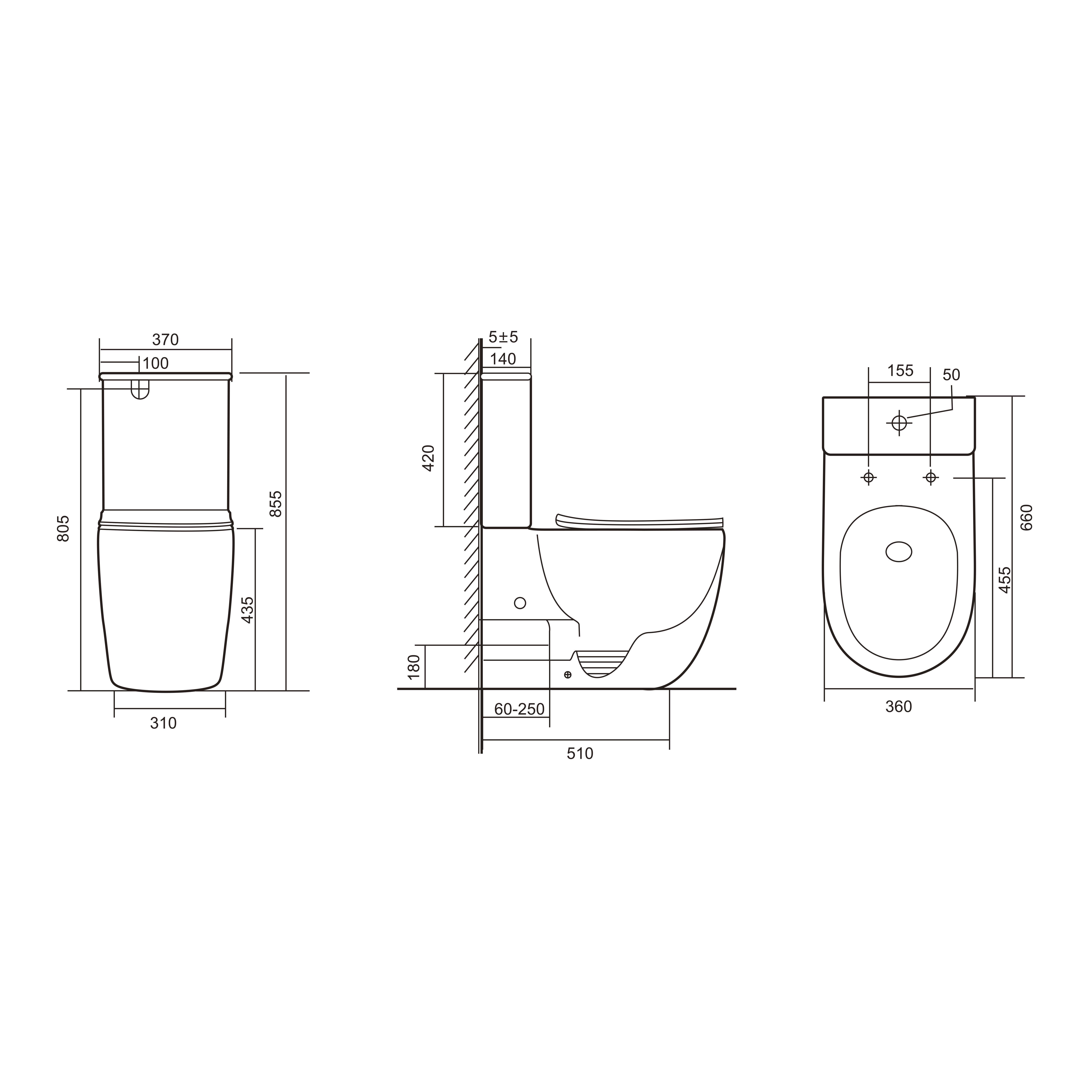 Унітаз підлоговий Qtap Robin New Ultra Quiet безободковий з сидінням Soft-Close White (QT13226083AW (SD00052565) - фото 2
