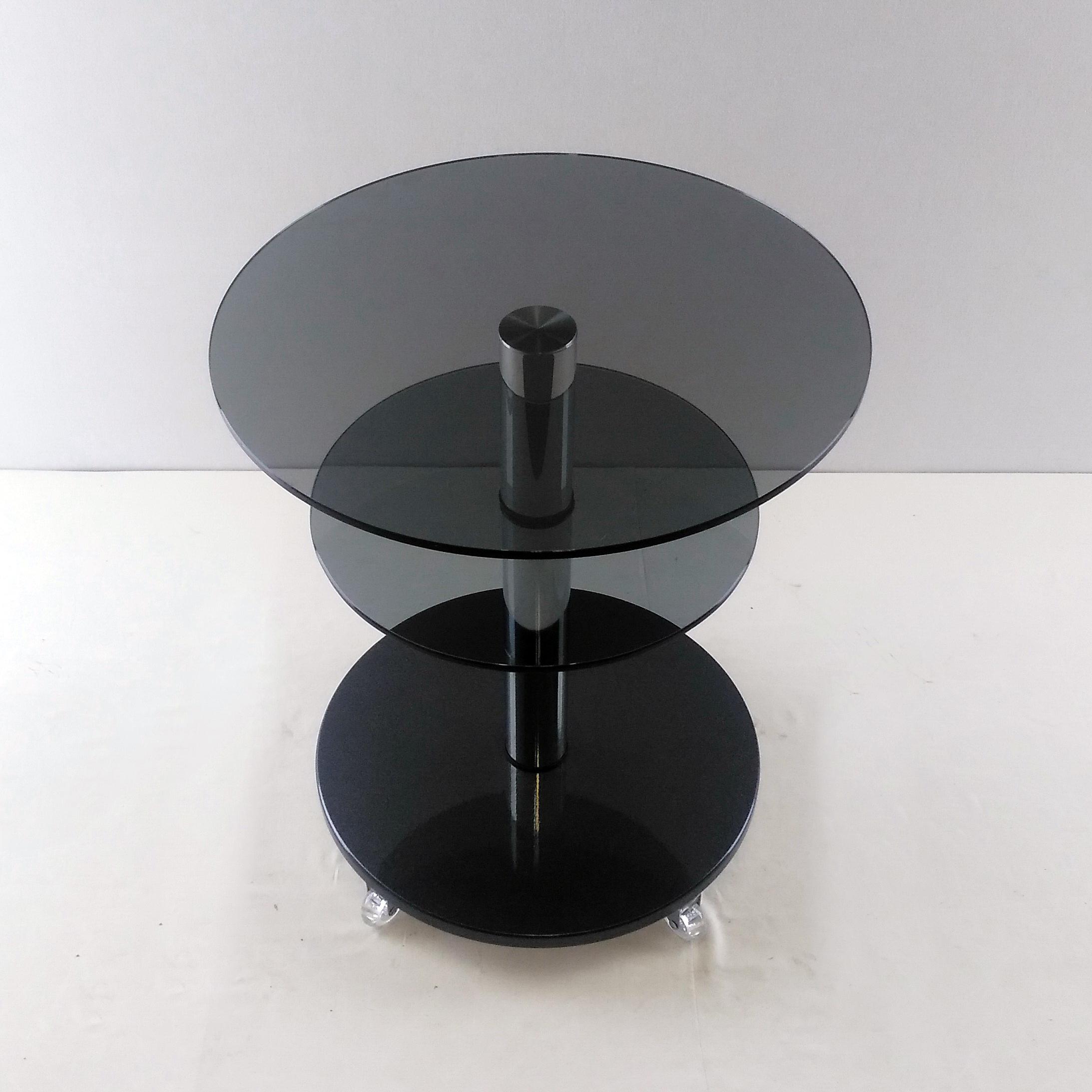 Стол журнальный стеклянный Commus Bravo Light 425 K gray-black-chr60 Черный (411810204) - фото 4 Стол журнальный стеклянный Commus Bravo Light 425 K gray-black-chr60 Черный (411810204) - фото 4