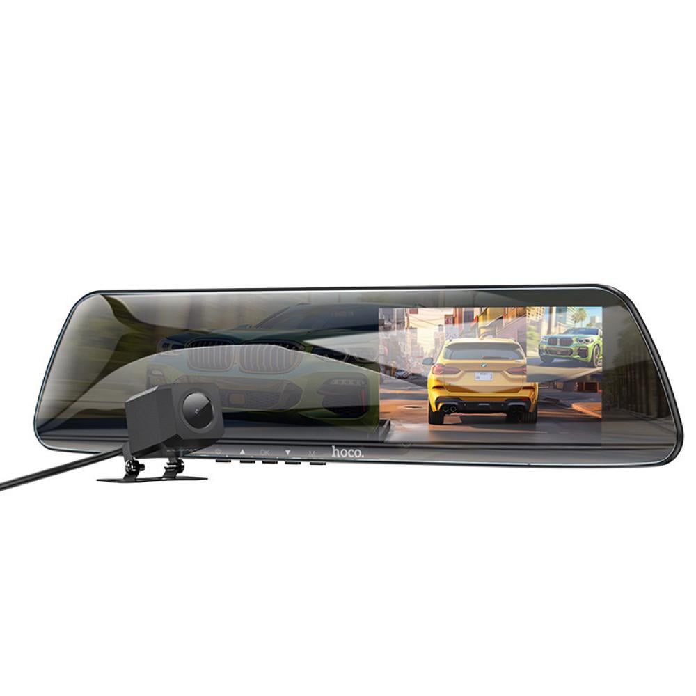 Відеореєстратор-дзеркало Hoco DV4 з функцією камери заднього виду (29842631)