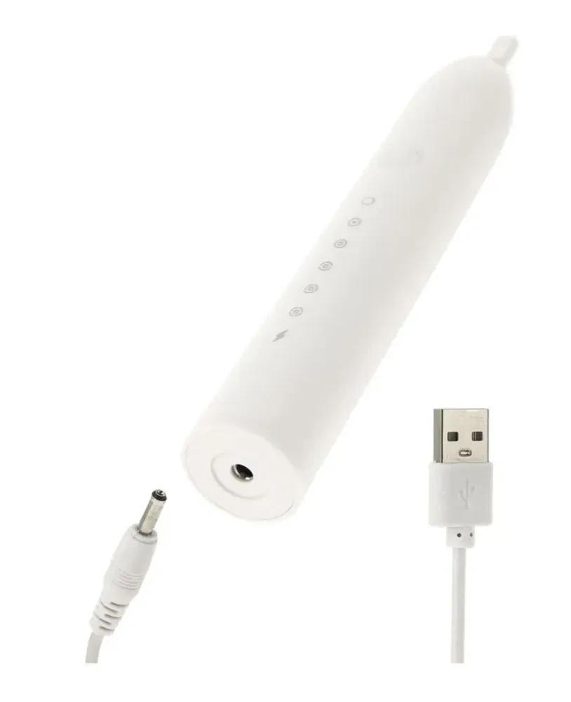 Електрична зубна щітка ультразвукова 6 режимів водонепроникна IPX7 швидка зарядка USB Рожевий (2012380387) - фото 2