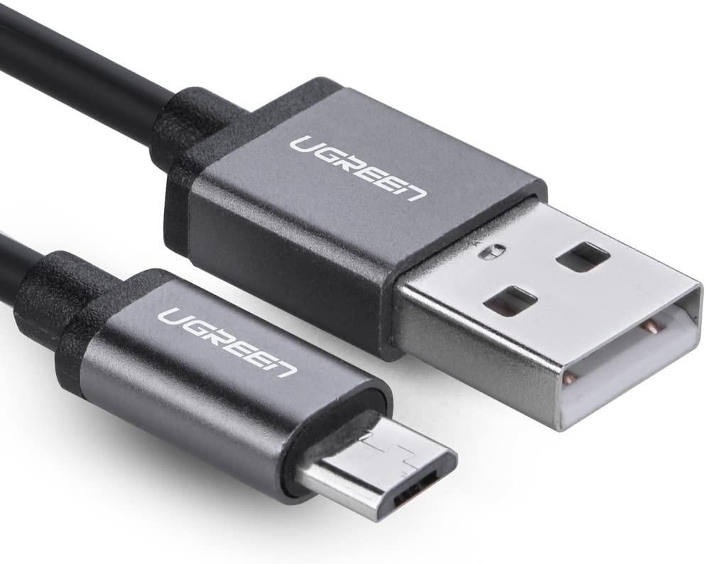 Кабель зарядный Ugreen Micro USB 2,0 5 V 2 A 2 м Black/Grey (US134)