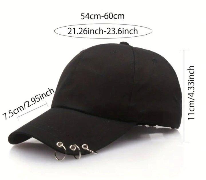 Кепка с регулировкой размера с кольцами Черный (530-05) - фото 4